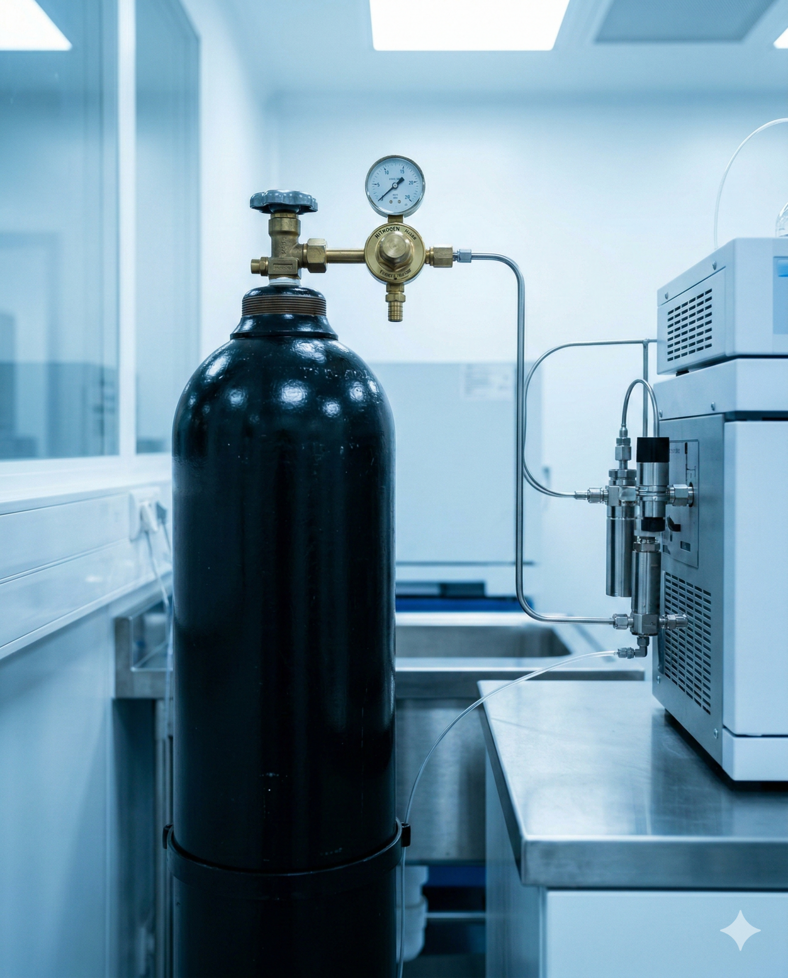 Nitrogen gas cylinder